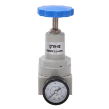Check Valve Integrated High Pressure Air Regulator With Pressure Gauge Inlet Port Thread Large Flow Type Automatic Relief Valve Durable Aluminum