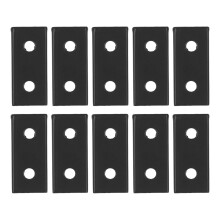 10 piezas de placa plana de aluminio con 2 agujeros 1515 plateado