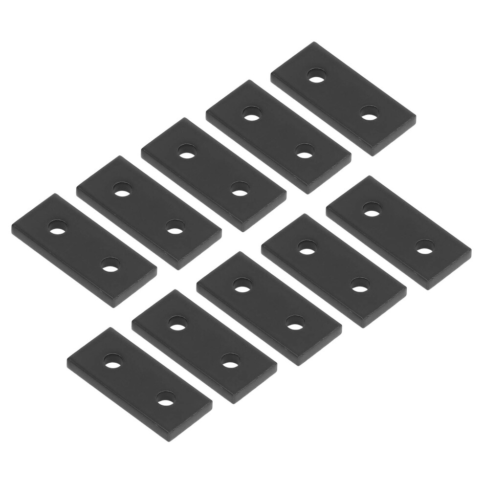 10Pcs Flat Tie Plate Aluminum Alloy 2 Holes Rustproof Anti Corrosion Metal Fixing Bracket Connector For Table 2020 8721319533011