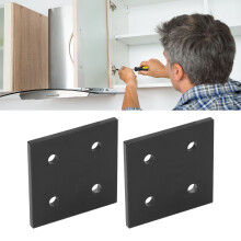 2 piezas de placa de esquina de aluminio 6060 con 4 agujeros