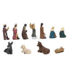 Langlebiges, umweltfreundliches 11-teiliges Weihnachtskrippen-Set für festliche Dekoration