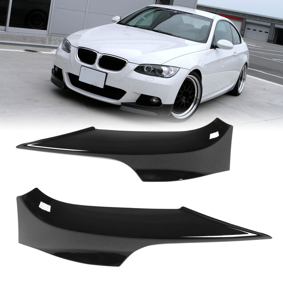 Front Bumper Lips Corner Spoilers Splitters Lower Bumper Protector Trim For 3 Series E92 M Sport Coupe 2006Â2010 Glossy Black 8721319536654