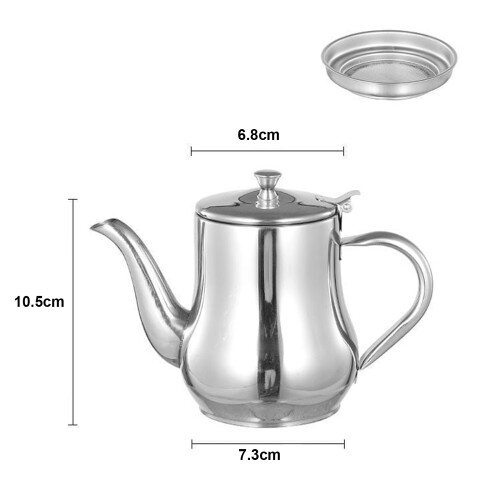 Edelstahl-Öler 250 ml Silber 10,5  7,3  6,8 cm 1