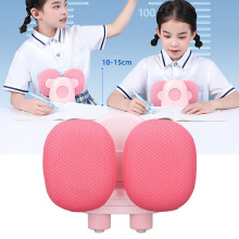 Sitting Posture Corrector Pearl Wool 5 Height Levels Easy Assembly Double Chest Support for Kids Students Desk Pink