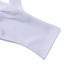 1 Paar Gel-Maniküre-Handschuhe UV-Schutz Weiß Kurz