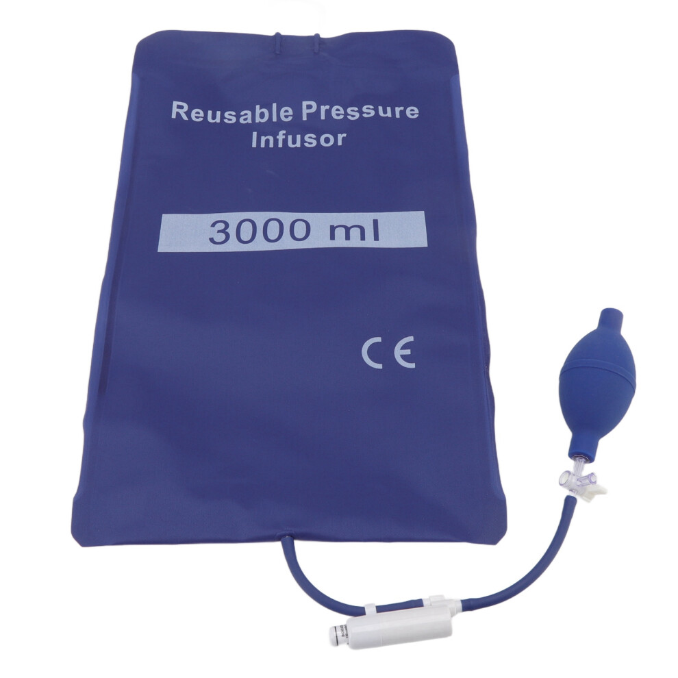 3000ml Pressure Infusion Bag Prevent Overpressure 3h Airtightness Fluid Quick Infusion Bag for First Aid Blue