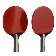 Pingpong Paddle Ball Set 2 Pcs Table Tennis Bats 3 Pcs Balls Wood Rubber Soft Sponge Racket for Training Exercise Black