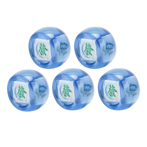 5 piezas Wind Dice - 165 g, 4,2 cm de diámetro, azul transparente 1