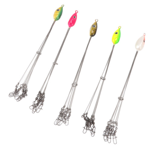 5 Stück Regenschirm-Angelrigs, 18 cm, Stahl, 5 Arme, Köder 2