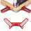 4 piezas de clip de ángulo recto de 90 rojo 21x7,4 cm 4