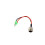 Charging Port Replacement Electric Scooter 3 Pin Charging Socket with 2 Wire Cable Dust Cover 6