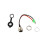 Charging Port Replacement Electric Scooter 3 Pin Charging Socket with 2 Wire Cable Dust Cover 3