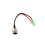 Charging Port Replacement Electric Scooter 3 Pin Charging Socket with 2 Wire Cable Dust Cover 5