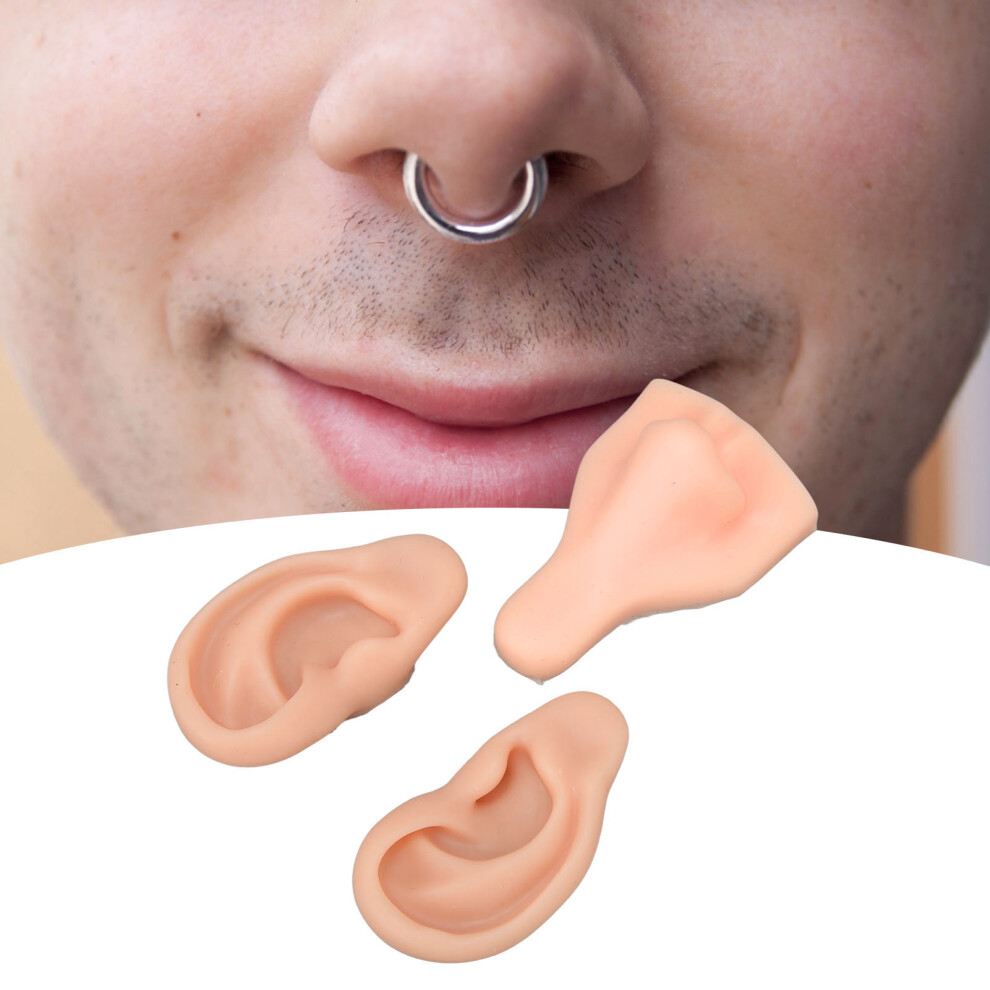 Light Silicone Piercing Model Soft Silicone Flexible Stretchy Reusable Human Body Piercing Practice Model Skin Color