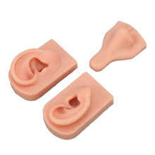 Silicone Piercing Übungsmodell, Weiche Nase & Ohr, Helle Haut