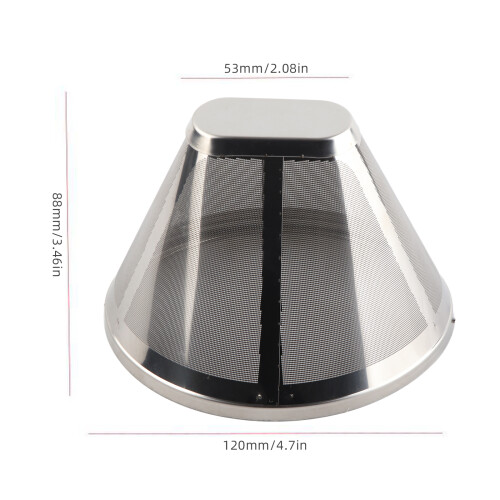 Korbfilter aus Edelstahl, grau, 12 cm x 8,8 cm 1