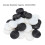 Set de damas de plástico negro y blanco, 23 mm 4