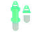 Unterwasser Köderlampe Acrylgrün 200 mAh Batterie 16