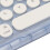 Retro Bluetooth-Tastatur Mini Slim 200 mAh Blau 9