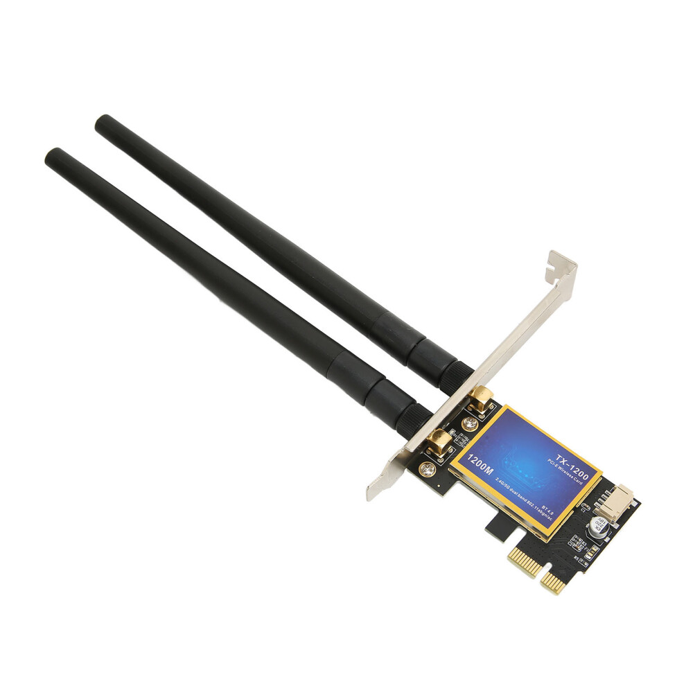 1200Mbps Pciex1 Wifi Card Adapter Bluetooth 4.0 2.4Ghz 5Ghz Dual Band Wifi Network Card Adapter For Pc 7891319563743