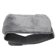 Uterus Warming Waist Belt Dark Gray Adjustable Thick Soft Plush Waist Cover for Hot Water Bottle