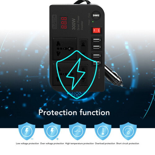 E8982 12V Auto-Wechselrichter 150W AC 220V USB 4.1A ABS 2