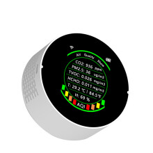Medidor de calidad del aire 7-en-1 95x95x40mm 1200mAh negro