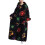 Tragbare Decke Damen Flanell Hoodie Einheitsgröße 3