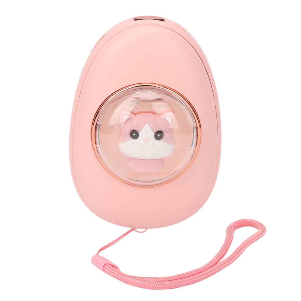 2 In 1 Electric Hand Warmer Space Capsule Shaped Double Side Heating Pocket Power Bank Cat Pink 9431319572123