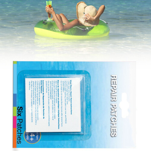 6 Pcs Inflatable Repair Patch Waterproof Flexible Self Adhesive Pool Patch for Inflatable Beds Sofas Boats