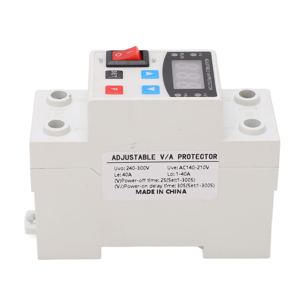 Over Under Voltage Protective Device Adjustable Auto Reset Protector 240Vâ300V 40A 4241319572727