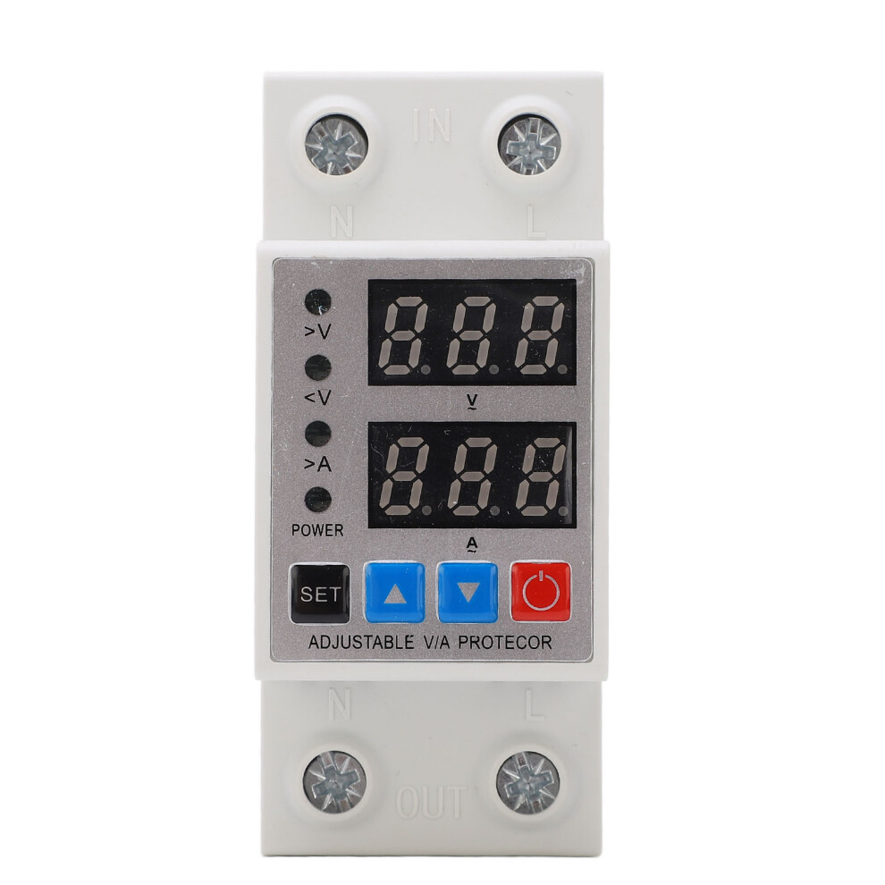 Over Under Voltage Protective Device Adjusting Dual Display Overcurrent Overload Arrester 40A 240Vâ300V 8261319572745