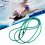 Schwimm-Tether-Gürtel 6 mm/10 mm 4 m elastisches Seil grün 8