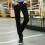 Herren Freizeit-Slim-Fit-Stretchhose Schwarz 33, Winter Herbst 4