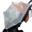 Stroller Bug Net Universal Soft Comfortable Breathable Thickened Baby Stroller Full Covered Bug Net White 3