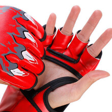 Halbfinger-Boxhandschuhe Rot 310g 24x13x5cm