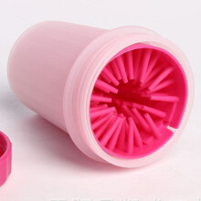 Lávapatas para mascotas - taza rosa pequeña con cerdas suaves