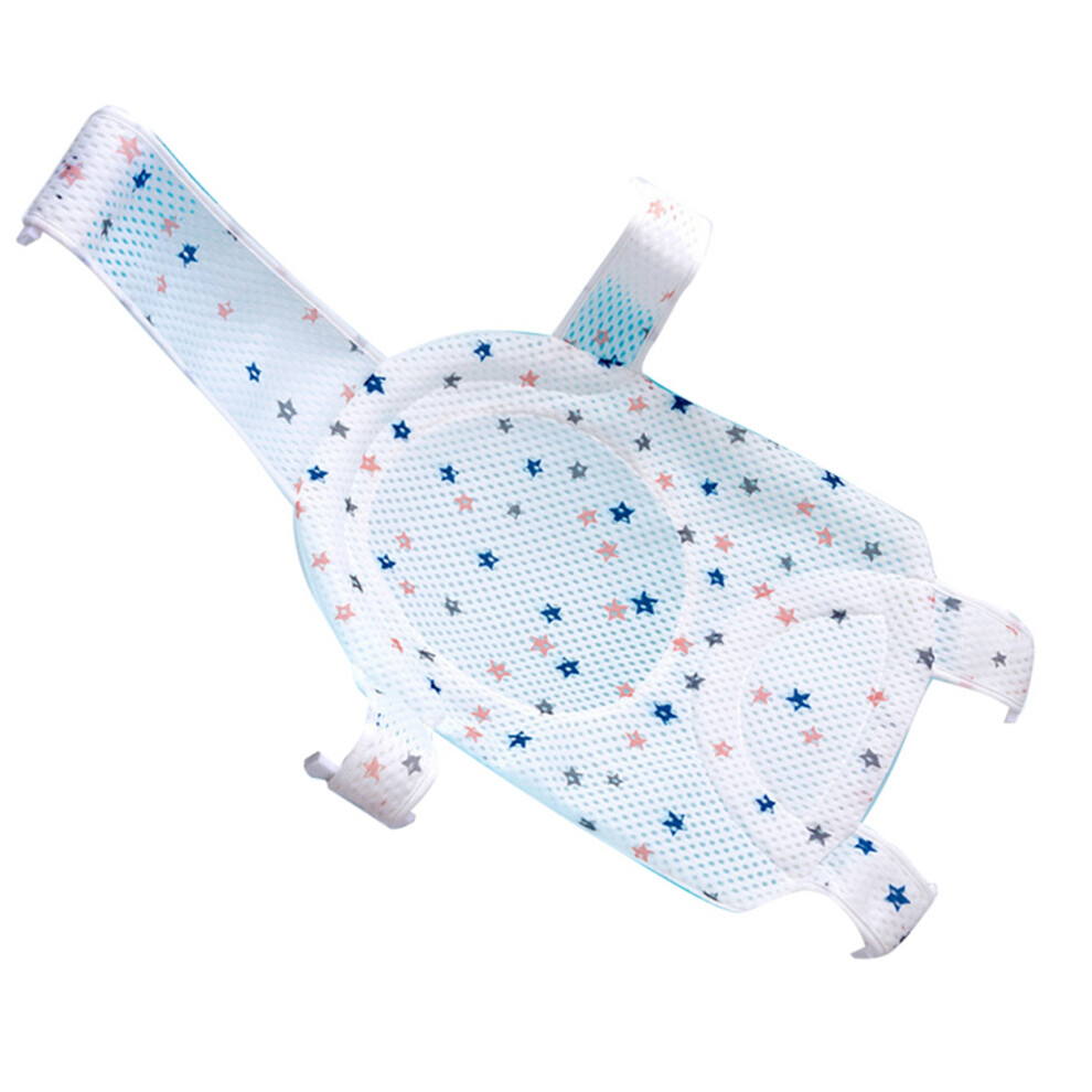 Baby Bath Net Slip Proof Mesh Comfortable Baby Bath Seat Support Net with 5 Safety Support Corner for Baby Newborn Star