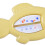 Baby-Badethermometer Gelb 14,5x9,5 cm/5,7x3,7 in 13