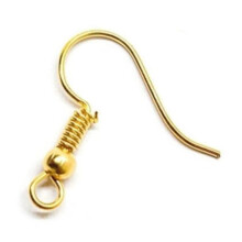 Goldfarbene 500 Stück Ohrringhaken 18 mm / 0,7 Zoll DIY-Schmuck