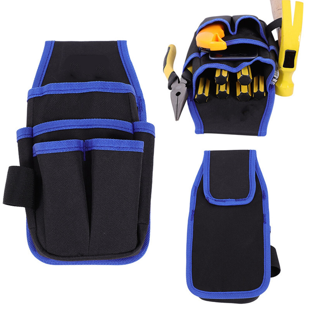 Tool Storage Fanny Pack Multifunctional Oxford Cloth Blue Small Tool Pouch For Electrician 7901319577197