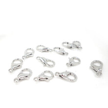 200 Stück Halskettenverschlüsse aus Silberlegierung 6x12 mm Hummerverschluss