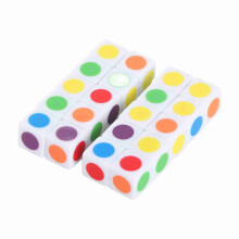 20 Stück Farbige Punktwürfel 16 x 16 x 16 mm Weiß, 6 Farben