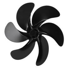 Pala de ventilador para chimenea de aluminio de 6 hojas, 17 cm, negro