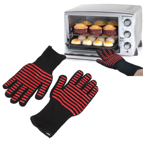 Aramida1313-2PcsBBQGuantes31.4x16.3x1.3cmNegro 2