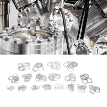 470 Stück Aluminiumlegierung Rundunterlegscheiben-Set Silber