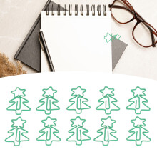 100 Stück grüne baumförmige Weihnachts-Papierclips