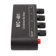4-in-1-Out Mikrofon-Mixer 3,5-mm Stereo Kompakt aus Aluminium DC 5 V