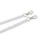 8 piezas de cadenas curb de aluminio 39.4in collar plateado 8