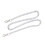 8 piezas de cadenas curb de aluminio 39.4in collar plateado 7